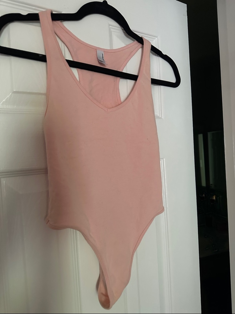 American Apparel Pink Racerback Bodysuit